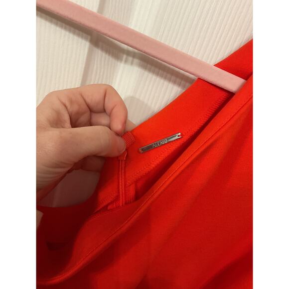 Revolve Alexis Orange Red Royale One Shoulder Cut-Out Midi Dress, M - Picture 10 of 13